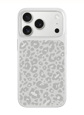 灰色豹纹~高级灰调极简豹纹适用iPhone17手机壳苹果16promax小米15nova14华为mate60皮纹p90一加15保护套oppo