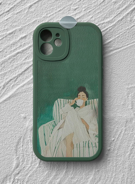 适用iphone16promax手机壳苹果15小米14华为p70小众mate60女款nova12vivox200荣耀300opporeno13周末惬意时光