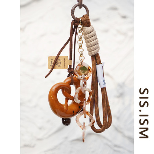 SISISM/姐妹主义原创设计链条可爱风碱水面包包挂女包配饰挂件