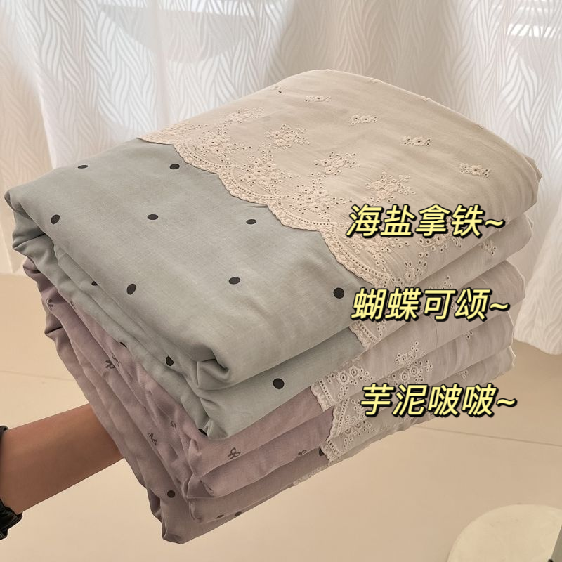 ins海盐拿铁水洗棉被套单件床上用品宿舍床单被罩被单四件套三件