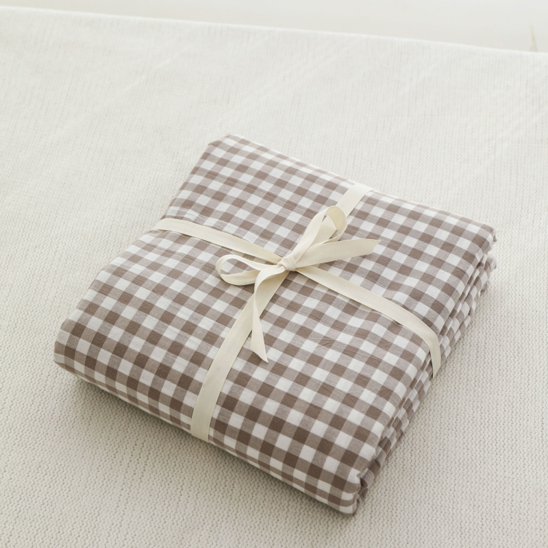 ins风简约水洗棉床单人家榻榻米