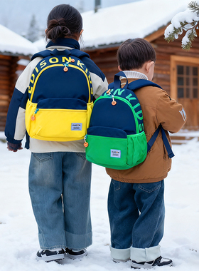 爱迪生幼儿园书包小学户外研学小背包儿童出游轻便休闲双肩包