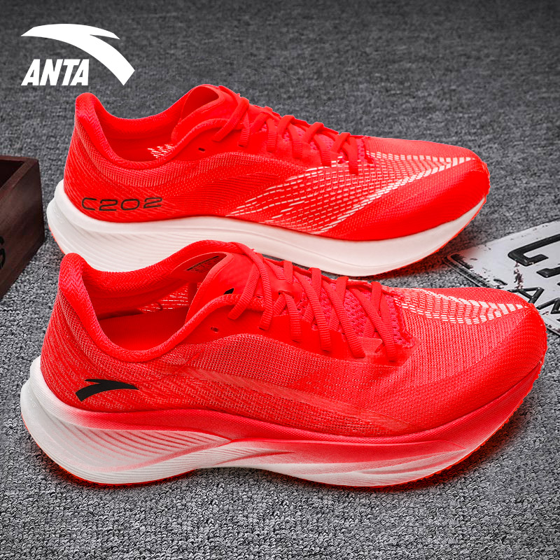 安踏竞速男跑步鞋网面透气减震