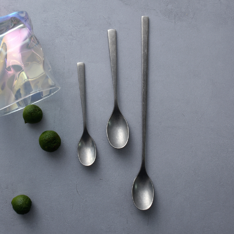 日本个性ins做旧复古咖啡茶勺子