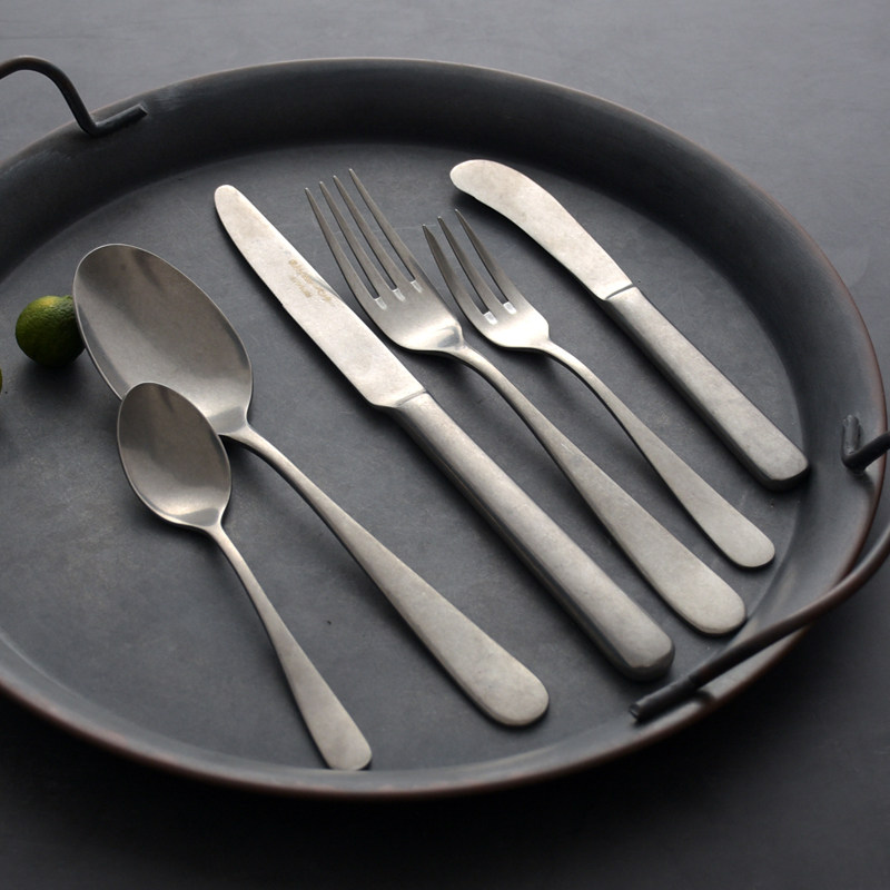 秋和岚匠 雪花银 经典磨砂复古汤勺 舒适手感 牛排刀叉水果甜品勺,餐饮具,西餐餐具套装,淘宝优惠券,粉丝福利购,淘宝优惠卷