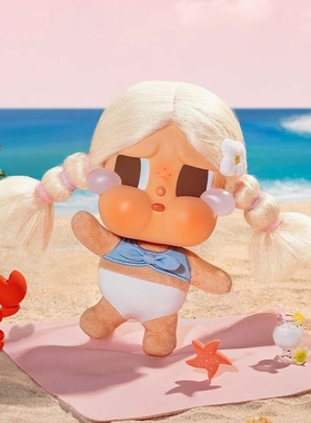 POPMART 泡泡玛特CRYBABY Vacation Mode On系列盲盒搪胶毛绒挂件