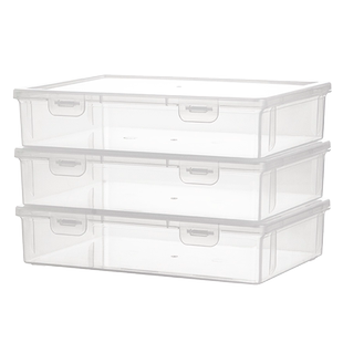 a4打印纸收纳架长条窄长型扁长型扁款文件桌面收纳盒亚克力可放的