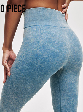 TWOPIECEEverybody牛仔无缝长裤高弹舒适瑜伽裤提臀新款高腰长裤