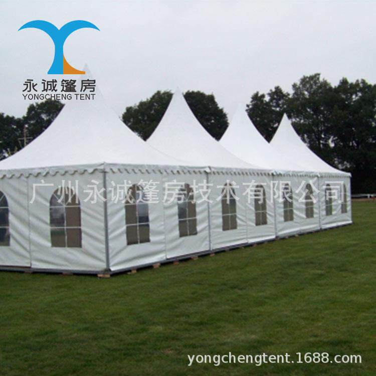 甘肃景区户外活动棚5x5m,6x6m,8x8m尖顶帐篷欧式奢华婚礼摄影篷房
