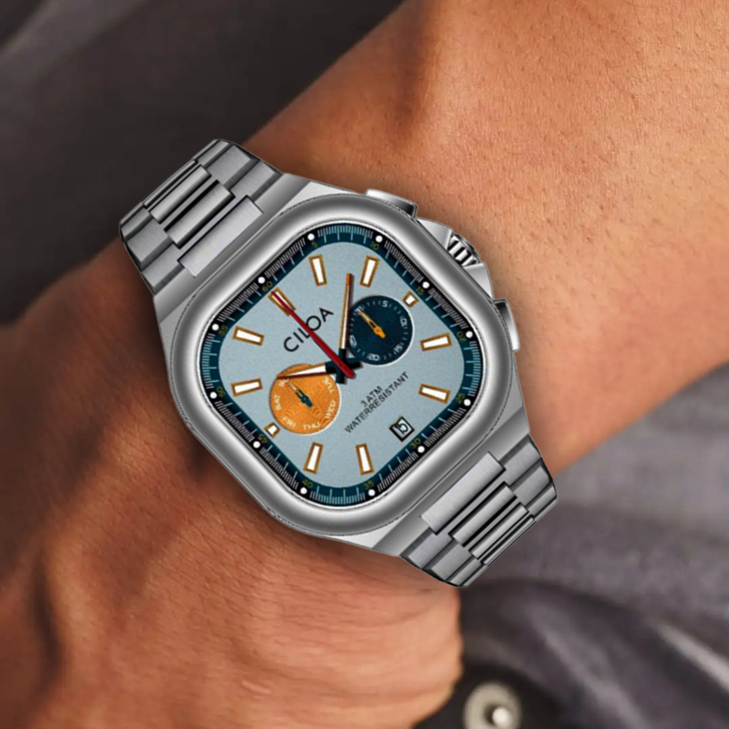 方形高级感手表男品牌正品运动男士商务男款虫洞概念氚气男生表潮