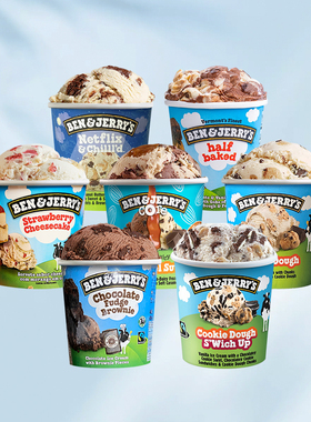 【2桶自选】Ben&Jerry's本杰瑞巧克力布朗尼冰淇淋英国进口多口味