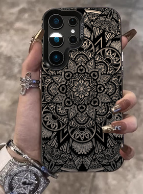 暗黑图腾适用于三星s25ultra手机壳S24高级s23+新款s22防摔note20ultra外壳s21/s20plus男S25FE女S24+套s22u