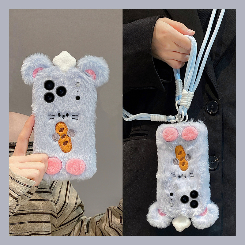 适用OPPOA5Pro手机壳A3x秋冬a98/A97新款a96/a95可斜挎a93s/a92s毛绒a58/a575G挂绳a56/a55女a35卡通a11x/a9x