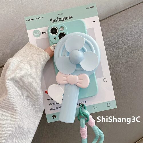 手摇风扇适用OPPOA5Pro手机壳A3x搞怪a98/A97斜挎a93s/a92s挂绳a96/a95新款a58/a575G女a56/a36腕带a11x创意