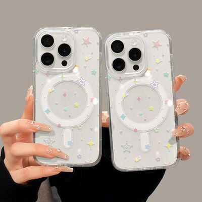 星星元素适用三星s25ultra磁吸壳S24手机壳s23+新款s22小清新note20/10女款s21/s20plus透明S25FE保护套s10S9