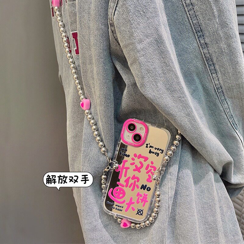 手机壳findx3pro斜挎oppok11链条k10pro高级感k9s小众k9pro挂绳k10
