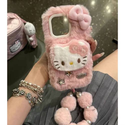 毛绒立体猫咪适用任意型号手机壳