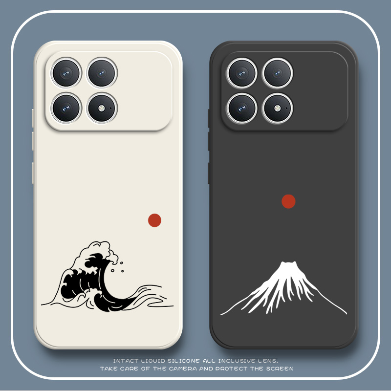 适用小米POCOF8Pro手机壳POCO F8Por海浪火山硅胶5G全包防摔保护套MiPOCOF男F8p女P0C0F8Pr0新款XiaoMi外壳