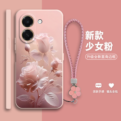 适用华为荣耀X7E手机壳国外版国际HonorX7e沙龙玫瑰软胶4G全包honor防摔保护套男女h0n0rx7e新款外壳海外板