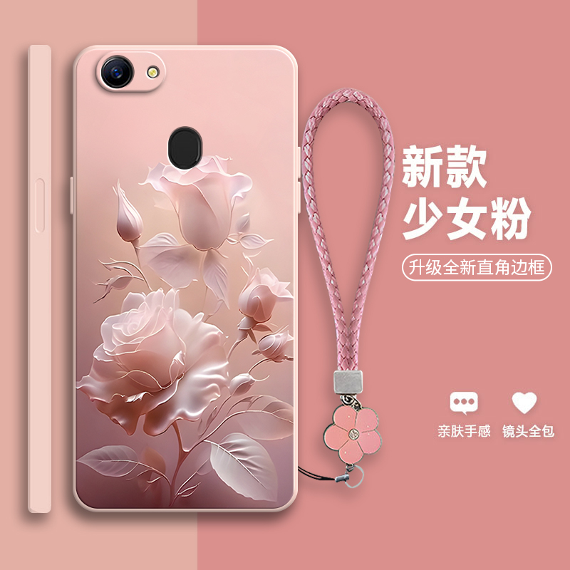 沙龙玫瑰适用oppoa73t手机壳A79硅胶a全包A73 k m防摔kt保护oppo套OPPa男OPa女OPOPa新款opp0pp0ppoa黑色外壳