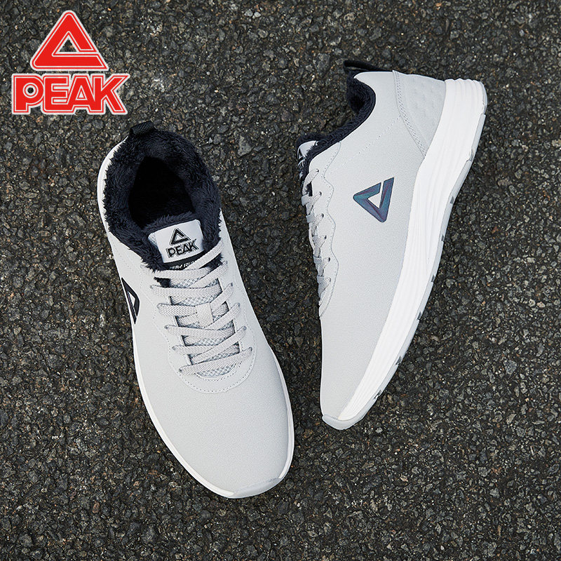 匹克棉鞋秋冬加绒保暖男鞋轻便防滑休闲鞋厚底通勤缓震增高运动鞋