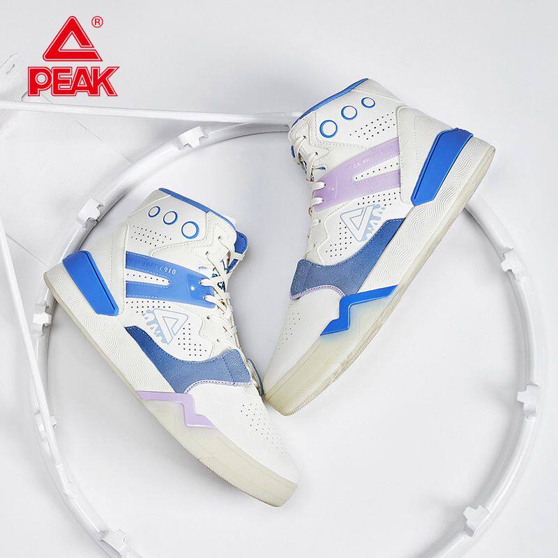 匹克态极910板鞋革面休闲百搭高帮板鞋官方正品潮流复古运动鞋女