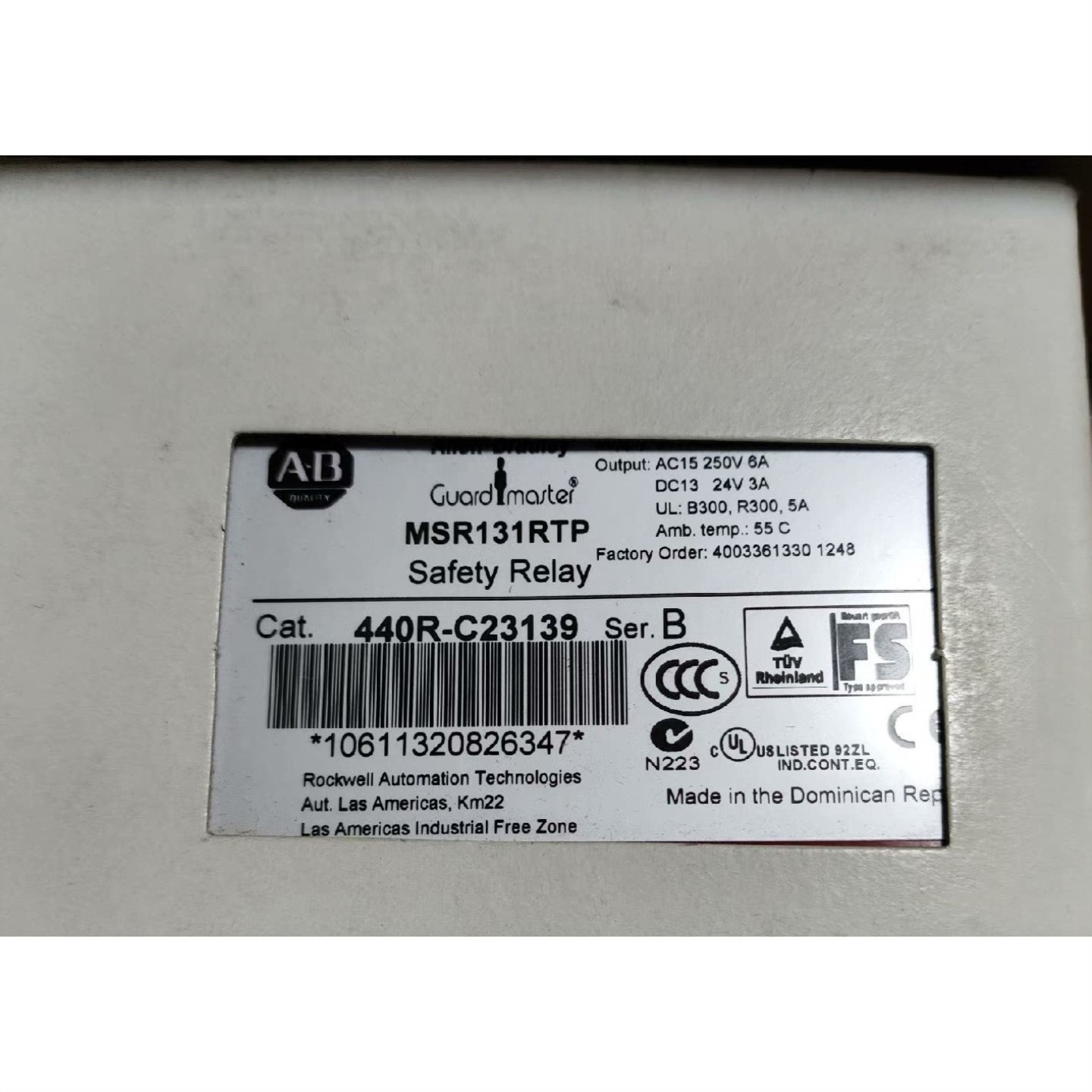 售前询价AB罗克韦尔继电器MSR131RTP订货号440R-C231