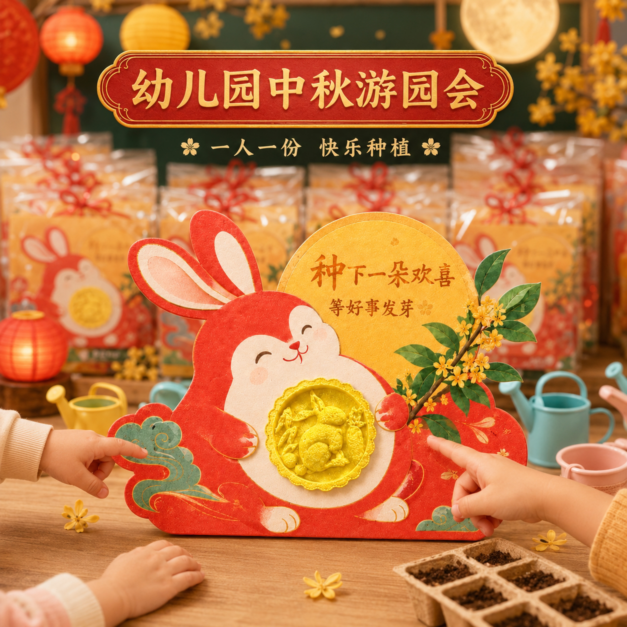 中秋节儿童小礼品可发芽种子纸