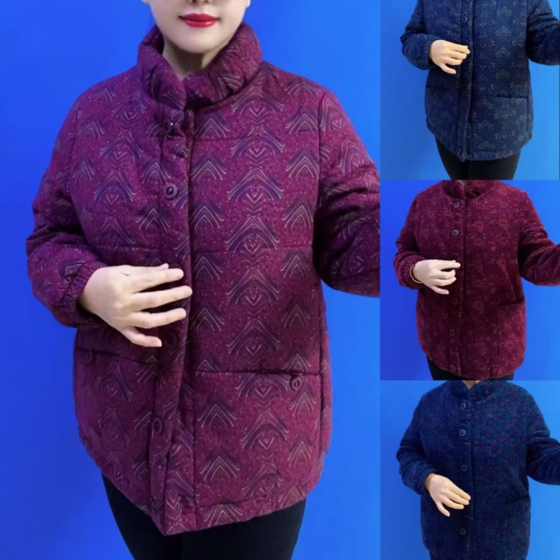 中老年棉衣灯芯绒棉袄老太太加厚