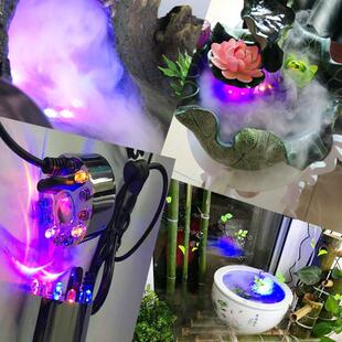水柱氧吧加湿器雾化头12灯雾化头盆景雾化鱼缸雾化器爬坡式宠物空