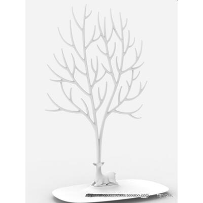 泰国Qualy 鹿王首饰架 首饰展示架 饰品收纳架 塑料创意摆件