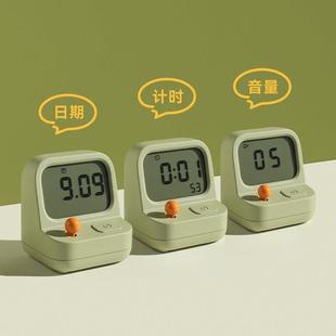 muid迷你小闹钟简约夜光静音床头宿舍学生用多功能小学生电子闹钟