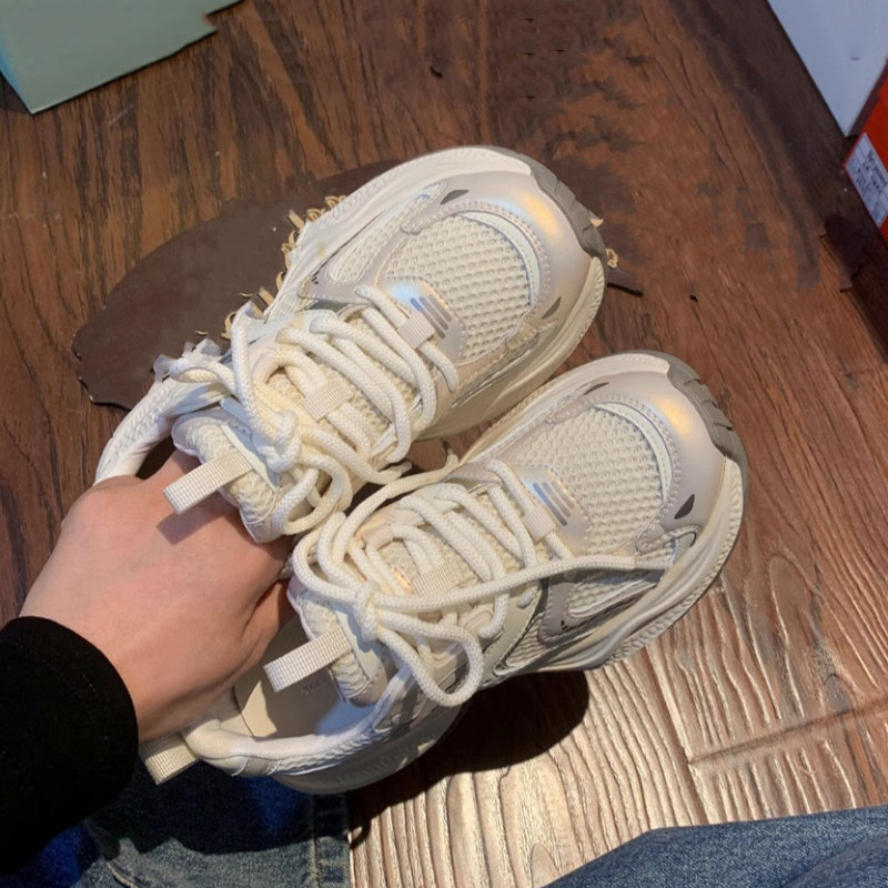 厚底老爹鞋女款2026春夏新款透气休闲运动女鞋百搭小白鞋0126w,女鞋,浅口单鞋,淘宝优惠券,粉丝福利购,淘宝优惠卷