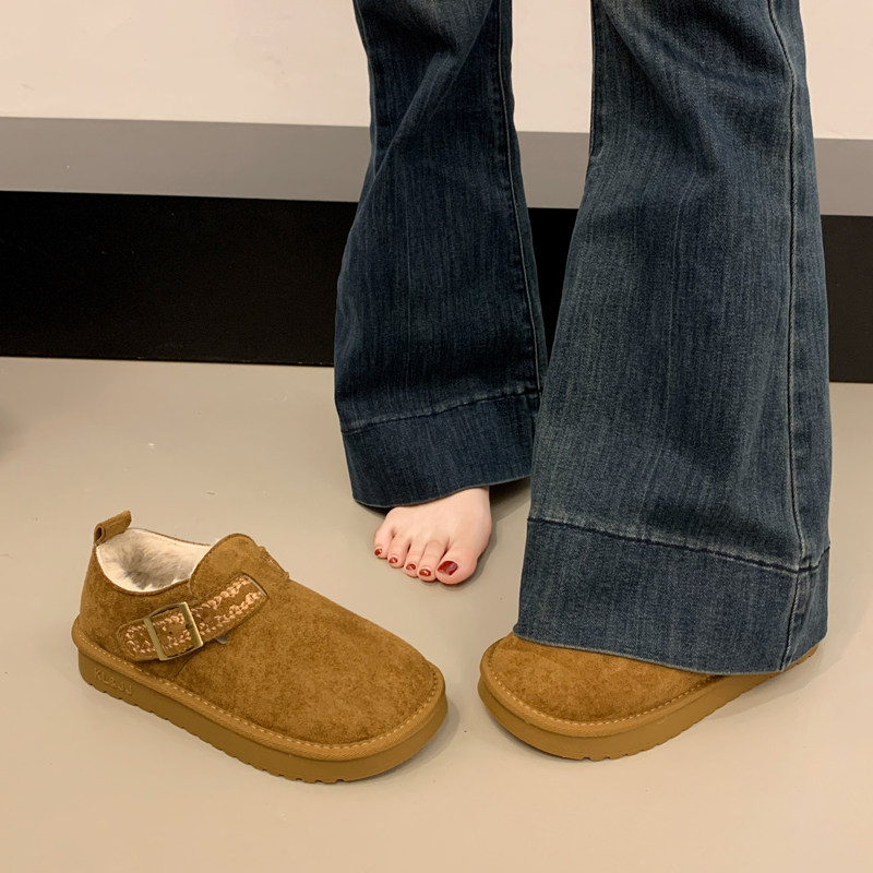 厚底毛毛勃肯鞋女春秋2026新款加绒加厚保暖豆豆棉鞋一脚蹬0115w,女鞋,勃肯鞋/软木鞋,淘宝优惠券,粉丝福利购,淘宝优惠卷