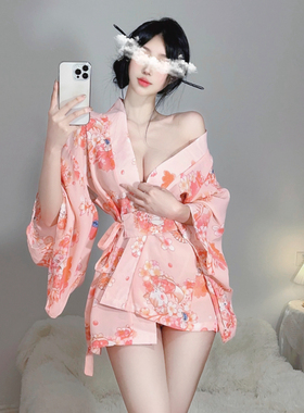 樱花浴衣和服浴袍大码睡衣私房家居服睡裙qqny日系温泉服直播足浴