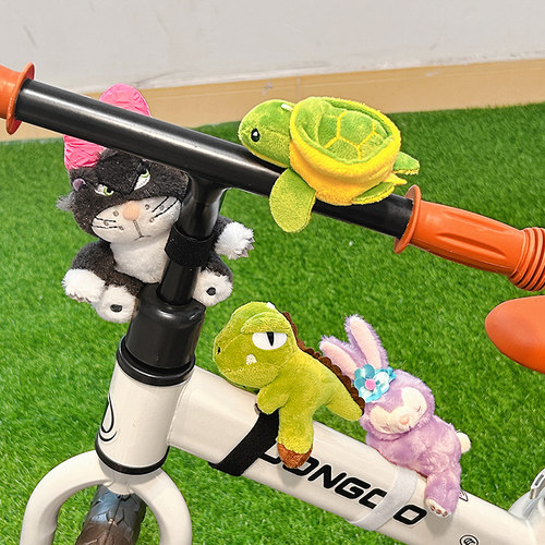 自行车装饰公仔可爱卡通网红山地车车架摆件平衡车滑板车饰品玩偶