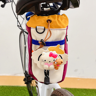 自行车骑行置物挂包可爱卡通KT猫电瓶车山地车水杯袋高颜值收纳包