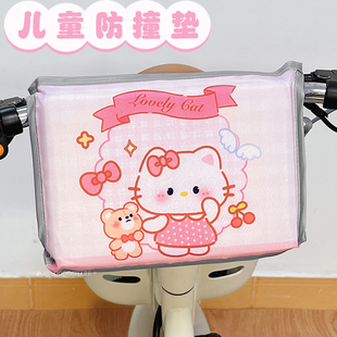 电动车防撞垫宝宝防磕头神器可爱卡通KT猫儿童座椅加厚保护头枕