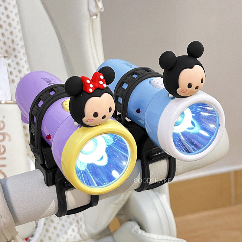 婴儿车手电筒不伤眼便携适用于丸丫小虎子可爱卡通米奇家用照明灯