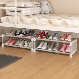 简易鞋架学生宿舍出租房用床底桌下收纳置物架多层家用小型鞋柜子