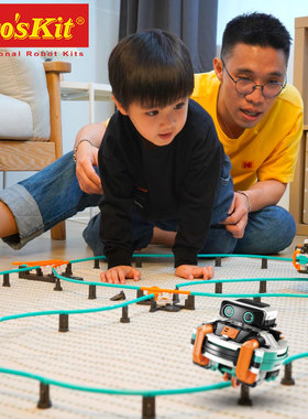 宝工轨道平衡机器人男童益智拼装模型积木6-10岁男孩生日玩具礼物
