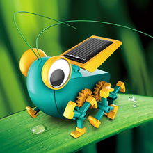 宝工太阳能大眼虫益智拼装积木六一儿童节男孩生日玩具毕业礼物