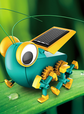 宝工太阳能大眼虫益智拼装积木六一儿童节男孩生日玩具毕业礼物