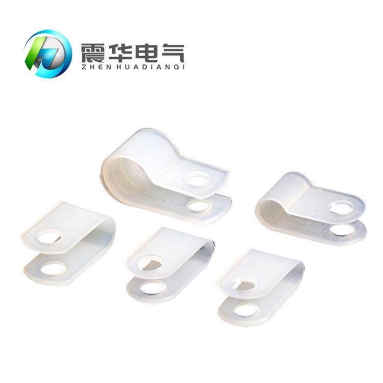 厂家直供 R型线夹 尼龙电缆固定夹 R型电线卡子 压线扣 固定线扣