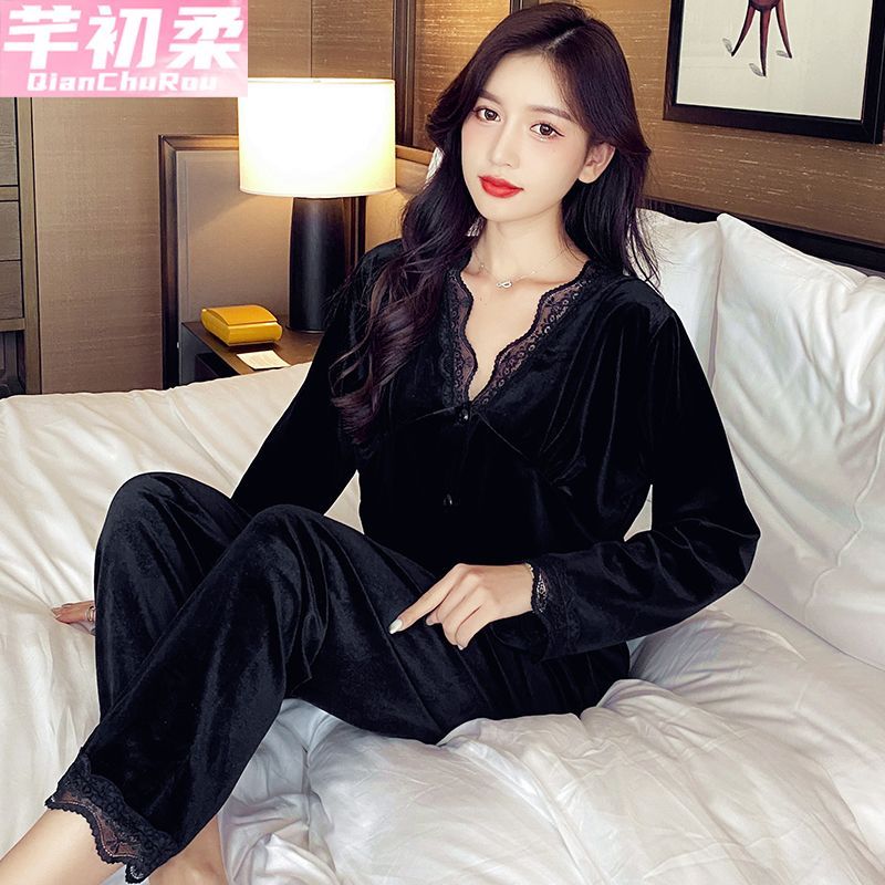 【2折专区】折扣店撤柜|睡衣女款春秋2024年爆款冬性感家居服套装