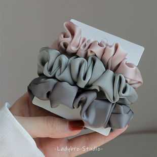 高品质醋酸小肠发圈女后脑勺扎头发绳缎面肥肠圈发饰简约气质头绳