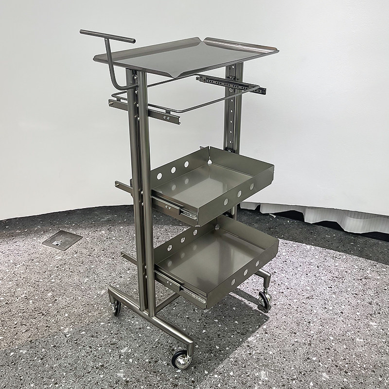 高端理发店推车发型师美发美容烫染工具车发廊专用工具推车杠车柜图片