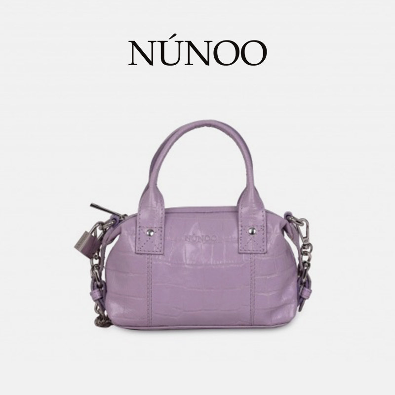 NUNOO迷你波士顿mini鳄鱼纹可爱小枕头包经典精致春夏新款