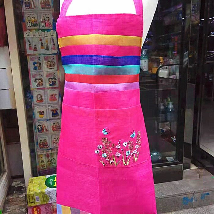 韩国韩服围裙韩式家居厨房做饭罩衣韩食馆女服务员工作服朝鲜族