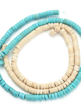 圆柱形蓝松石算盘车轮珠隔片隔珠 DIY饰品配件批发 6mm F1190